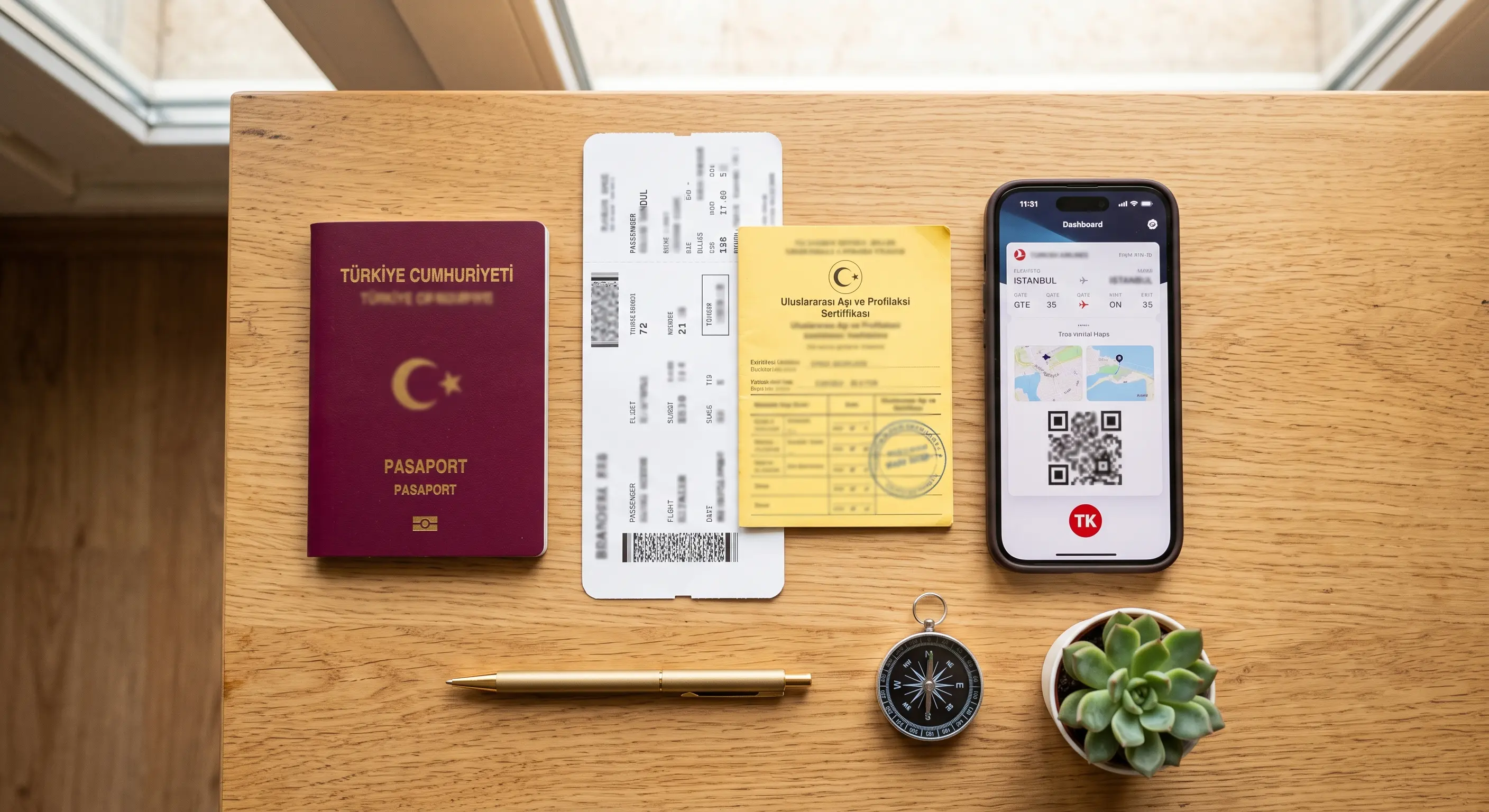 Umre hazırlığı i&ccedil;in pasaport, N&uuml;fus c&uuml;zdanı, u&ccedil;ak bileti hazırlığı